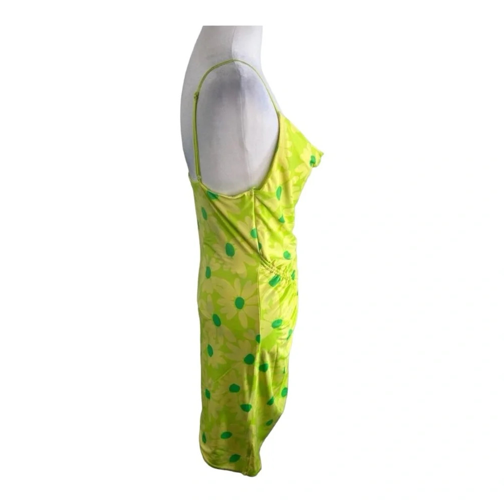 AFRM Palmetto‎ Asymmetric Mini Dress Lime Daisy Size S NWT - Picture 6 of 10